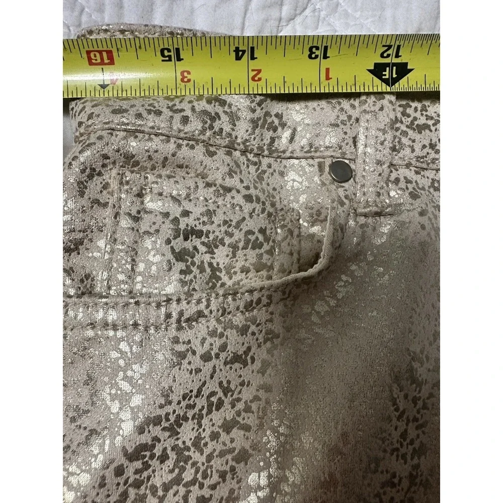 TIME AND TRU MID RISE SLIM FIT PANTS - GOLD - SIZE 12. Polyester - Picture 5 of 6